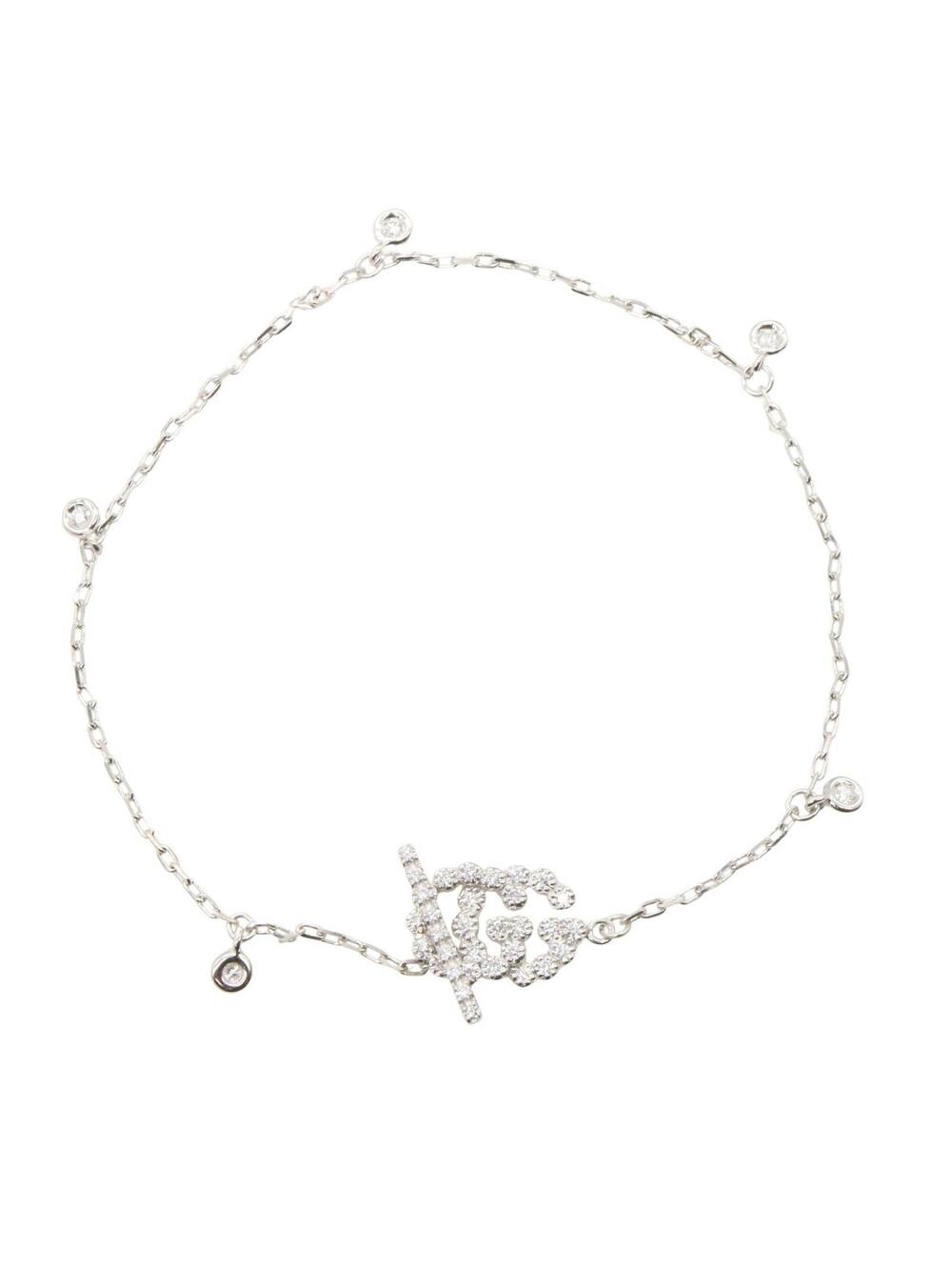 Gucci Gg Running Diamond Bracelet 18Kwg #360151G10B